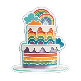 cake rainbow SVG PNG design