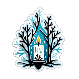 winter candle SVG PNG design with clean design elements