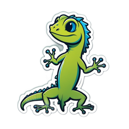 fantasy lizard SVG PNG design with clean design elements