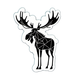 geometric moose SVG PNG design with clean design elements