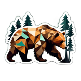 nature bear SVG PNG design with clean design elements