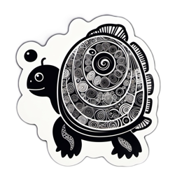 black white turtle SVG PNG design with clean design elements