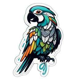 parrot SVG PNG design with clean design elements