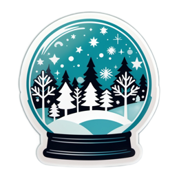 winter snowglobes SVG PNG design