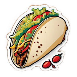taco illustration SVG PNG design with clean design elements