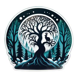 fantasy moonforest SVG PNG design with clean design elements