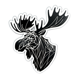 artistic moose SVG PNG design with clean design elements