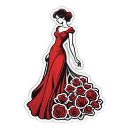 illustration roses SVG PNG design with clean design elements