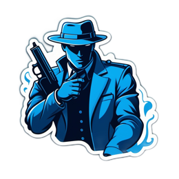 deductive character sticker SVG PNG design with clean design elements