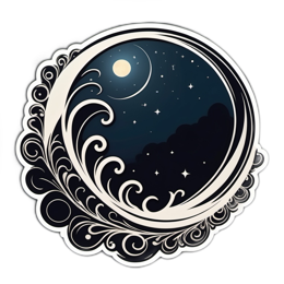 night sky waves SVG PNG design