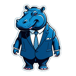 hippo cartoon character SVG PNG design