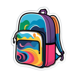 stickers backpack SVG PNG design with clean design elements