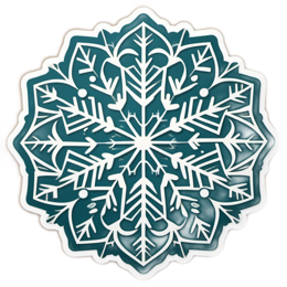 winter snowflake SVG PNG design with clean design elements
