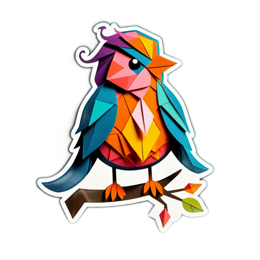 paper bird SVG PNG design with clean design elements