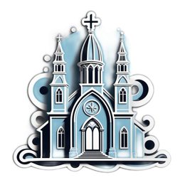 church SVG PNG design with clean design elements