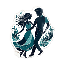 dancing couple SVG PNG design with clean design elements