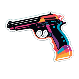 colorful gun SVG PNG design with clean design elements