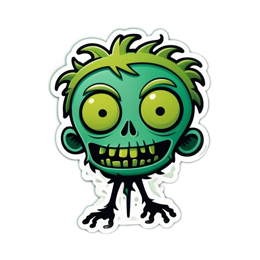 zombie sticker SVG PNG design with clean design elements