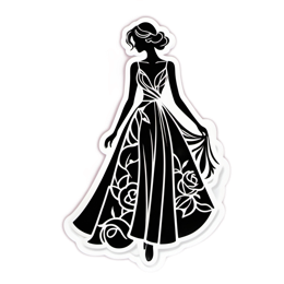 fashion stickers floral SVG PNG design with clean design elements, black and white floral elements