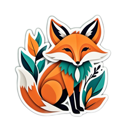 fox nature SVG PNG design with clean design elements