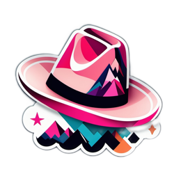 hat mountains SVG PNG design with clean design elements