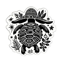 turtle illustration SVG PNG design with clean design elements