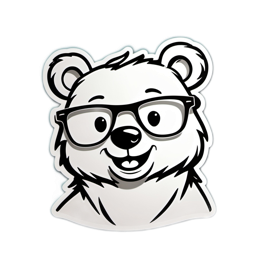 artcartoon bear SVG PNG design with clean design elements