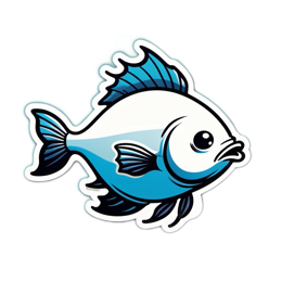 fish cartoon SVG PNG design with clean design elements
