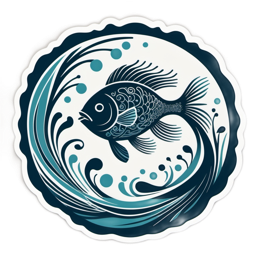 fish wave SVG PNG design with clean design elements