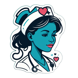 nurse illustration SVG PNG design with clean design elements