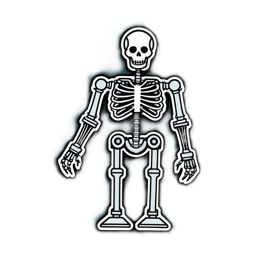 skeleton SVG PNG design with clean design elements
