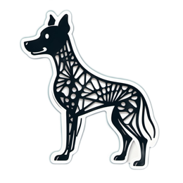 paper cut dog SVG PNG design