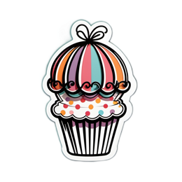 dessert cupcake SVG PNG design with clean design elements