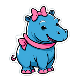 cute cartoon hippo SVG PNG design