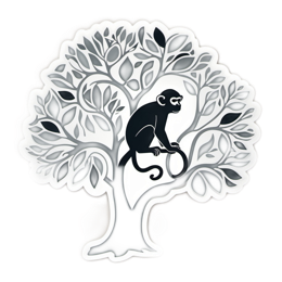 tree monkey SVG PNG design