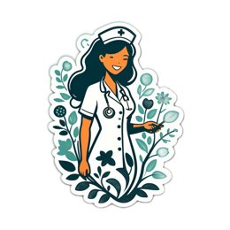 nurse flower SVG PNG design with clean design elements