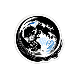 moon sticker SVG PNG design with clean design elements
