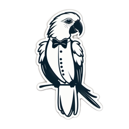 artistic parrot SVG PNG design with clean design elements
