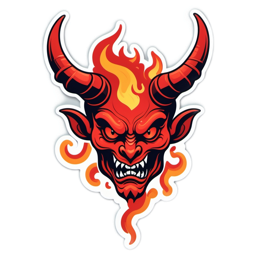 demon graphics SVG PNG design with clean design elements