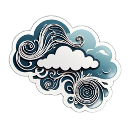 cloud swirl SVG PNG design