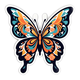butterfly colorful SVG PNG design