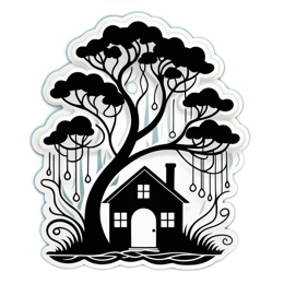 nature artistic treehouse SVG PNG design