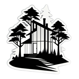 nature house trees SVG PNG design