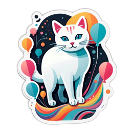 cat balloons SVG PNG design