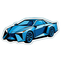 car blue SVG PNG design with clean design elements