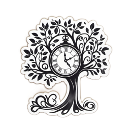 time tree clock SVG PNG design