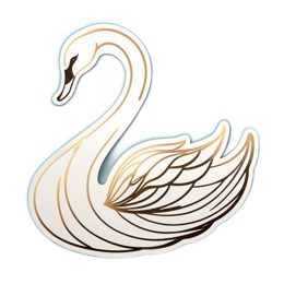 swan minimalist SVG PNG design