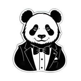 panda tuxedo SVG PNG design