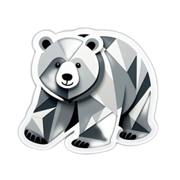 artistic polar bear SVG PNG design with clean design elements