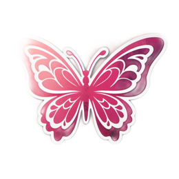 butterfly pink SVG PNG design with clean design elements